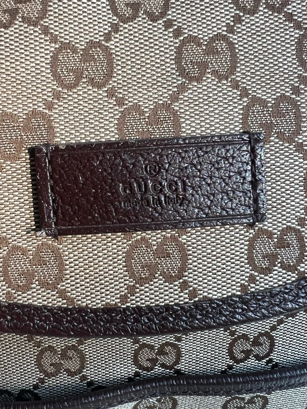 Gucci GG Canvas Monogram Diaper Baby Messenger Bag + Changing Pad